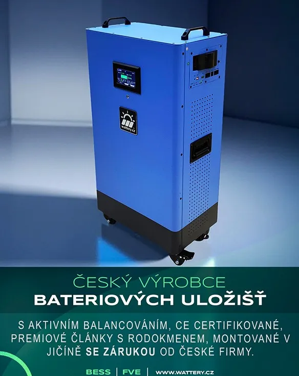 Český výrobce bateriových úložišť — parametry úložiště